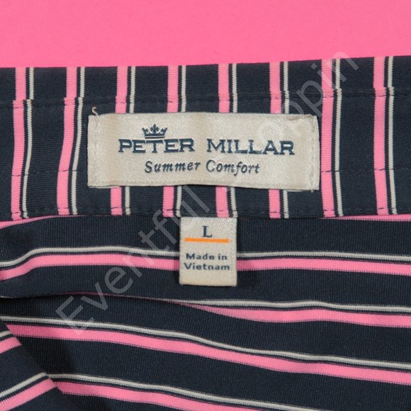 Peter Millar Summer Comfort Cyrus Performance Mountaintop Golf Lake Club Polo L - Picture 5 of 7